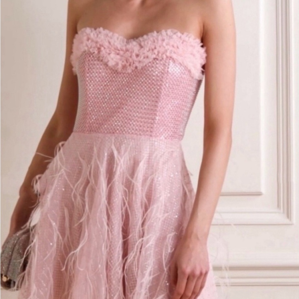 LoveShackFancy Pink Marvella Mini Dress